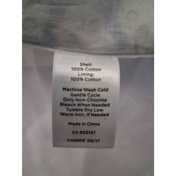 Talbots womens size 10 shift dress blue yellow floral boat neck cotton poplin - Picture 9 of 9